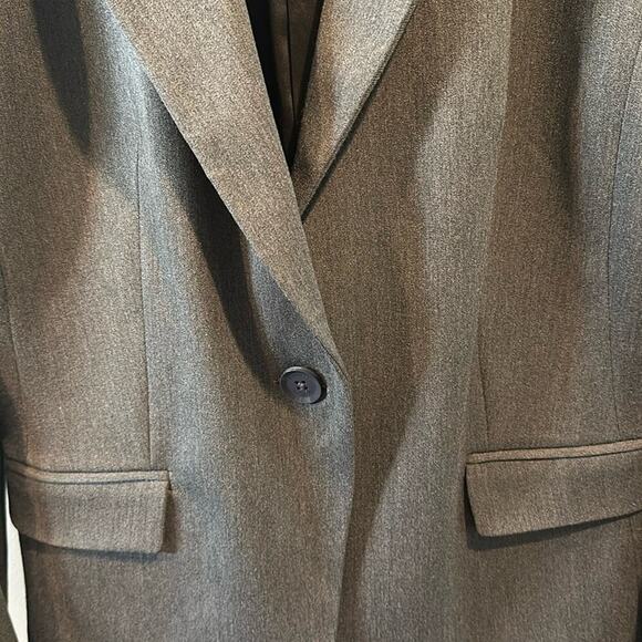Express Studio Stretch size 14 Charcoal Gray One Button Blazer Jacket NWOT - Picture 5 of 13